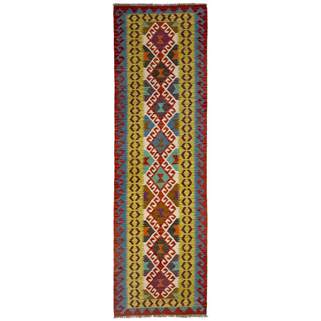 Handmade Vegetable Kelim Runner 2' 7" x 9' 5" ft / 80 x 288 cm - No. G38834