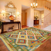 Hand Knotted Afghan Style Kilim 5' 6" x 8' 0" ft / 167 x 243 cm - No. G38836
