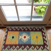 Hand Knotted Afghan Style Kilim 1' 10" x 2' 9" ft / 56 x 83 cm - No. G38845