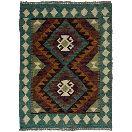 Hand Made Afghan Kilim 2' 0" x 2' 9" ft / 62 x 83 cm - No. G38846