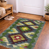 Hand Woven Wool Kelim 2' 0" x 2' 11" ft / 60 x 89 cm - No. G38848