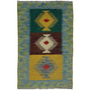 Handmade Vegetable Kelim 1' 10" x 2' 10" ft / 57 x 86 cm - No. G38857