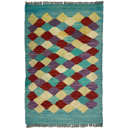 Small Size Chobi Kilim 1' 10" x 2' 11" ft / 57 x 88 cm - No. G38862