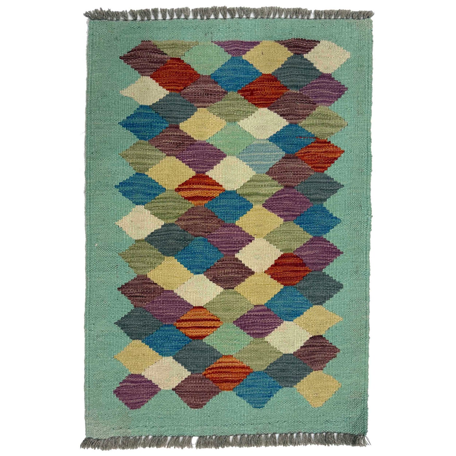 Hand Knotted Flatweave Kilim 1' 11" x 2' 9" ft / 58 x 85 cm - No. G38864