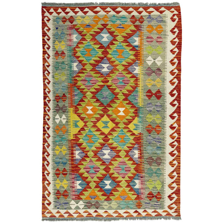 Handmade Vegetable Kilim 3' 11" x 6' 5" ft / 120 x 195 cm - No. G38876
