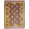 Handmade Afghan Vegetable Kilim 4' 5" x 6' 4" ft / 135 x 192 cm - No. G38880