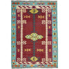 Hand Knotted Afghan Style Kilim 4' 5" x 6' 7" ft / 134 x 200 cm - No. G38881