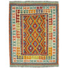 Hand Woven Wool Kelim 5' 1" x 6' 4" ft / 154 x 193 cm - No. G38886