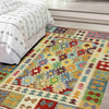 Handmade Afghan Vegetable Kilim 5' 1" x 6' 5" ft / 154 x 195 cm - No. G38888