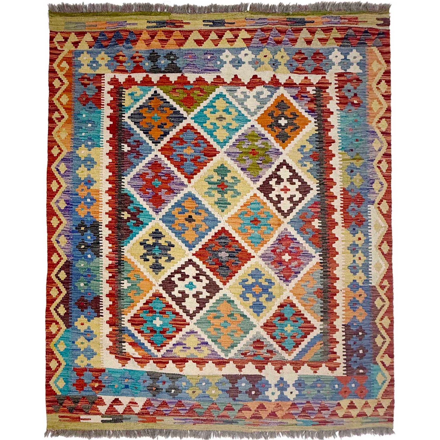 Medium Size Chobi Kilim 5' 2" x 6' 3" ft / 157 x 190 cm - No. G38891
