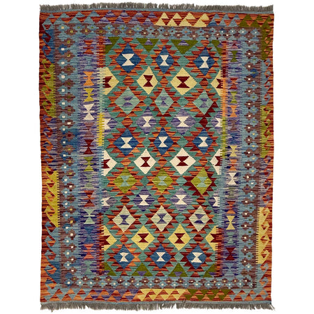 Handmade Vegetable Kelim 4' 11" x 6' 6" ft / 150 x 199 cm - No. G38893