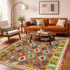Handmade Afghan Vegetable Kilim 4' 10" x 6' 8" ft / 147 x 202 cm - No. G38897