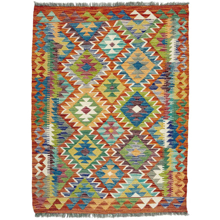 Handmade Vegetable Kilim 3' 7" x 4' 11" ft / 108 x 150 cm - No. G38899