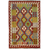 Handmade Turkish Design Wool Kilim 3' 5" x 5' 1" ft / 103 x 154 cm - No. G38902