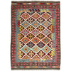 Hand Knotted Afghan Style Kilim 4' 2" x 5' 9" ft / 127 x 174 cm - No. G38903