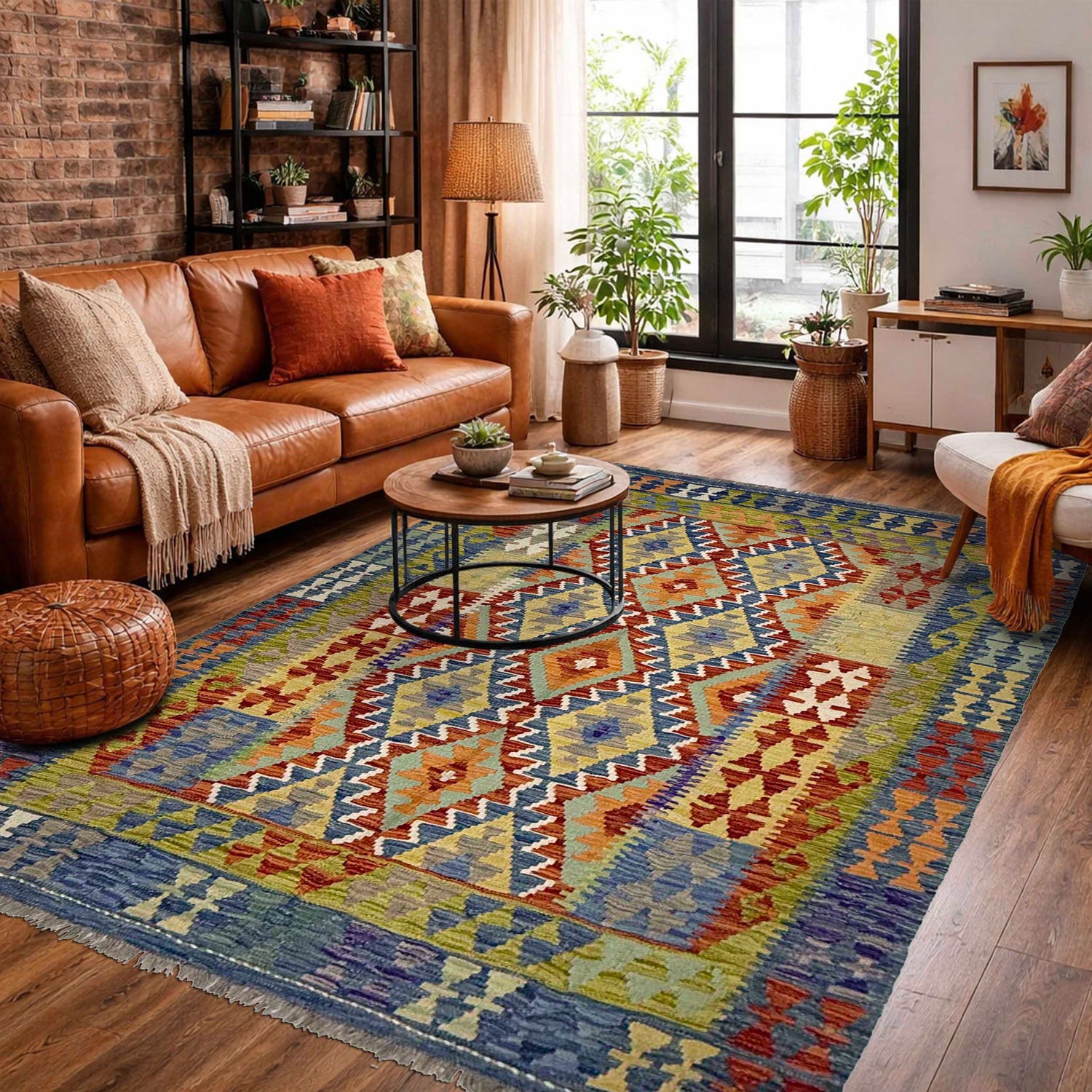 Medium Size Chobi Kilim 5' 0" x 6' 5" ft / 153 x 195 cm - No. G38908