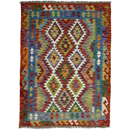 Small Size Chobi Kilim 3' 5" x 4' 11" ft / 104 x 150 cm - No. G38910