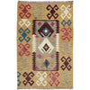 Handmade Vegetable Kelim 3' 2" x 4' 11" ft / 96 x 150 cm - No. G38911