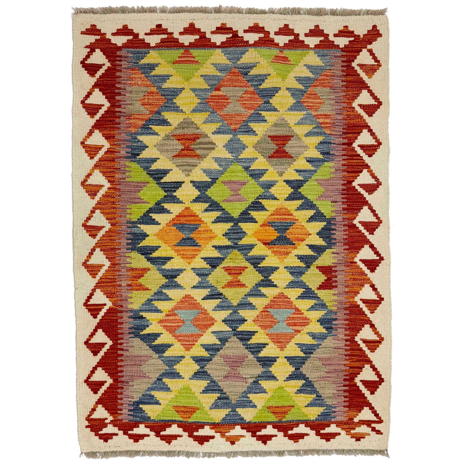 Small Size Chobi Kilim 3' 1" x 4' 11" ft / 95 x 150 cm - No. G38915