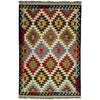 Handmade Afghan Vegetable Kilim 3' 3" x 4' 10" ft / 100 x 147 cm - No. G38916