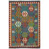 Hand Knotted Afghan Style Kilim 3' 6" x 5' 3" ft / 107 x 160 cm - No. G38925
