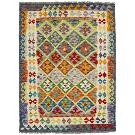 Handmade Vegetable Kelim 4' 10" x 6' 6" ft / 147 x 197 cm - No. G38933