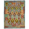 Hand Made Afghan Kilim 5' 0" x 6' 7" ft / 153 x 200 cm - No. G38937