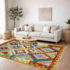 Hand Woven Wool Kelim 4' 2" x 5' 8" ft / 128 x 173 cm - No. G39088