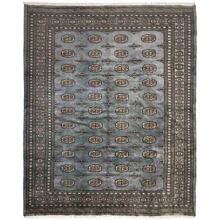 Hand Knotted Bokhara Carpet 6' 8" x 9' 8" ft / 204 x 295 cm - No. G39157