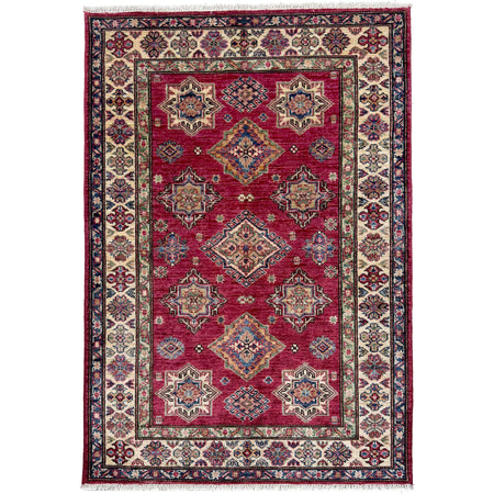 High-Quality Kazak Area Rug 3' 5" x 4' 10" ft / 104 x 148 cm - No. G39608
