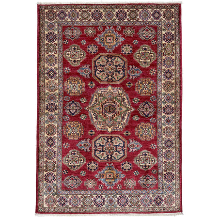 High-Quality Kazak Area Rug 4' 0" x 5' 10" ft / 122 x 178 cm - No. G39610
