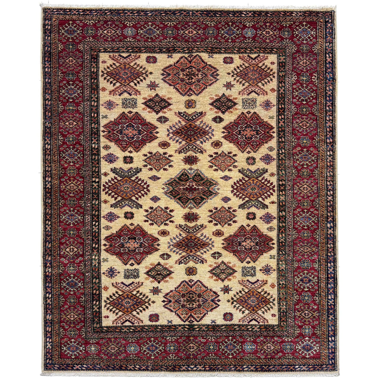Fine Kazak Oriental Rug 5' 10" x 7' 9" ft / 178 x 236 cm - No. G39611
