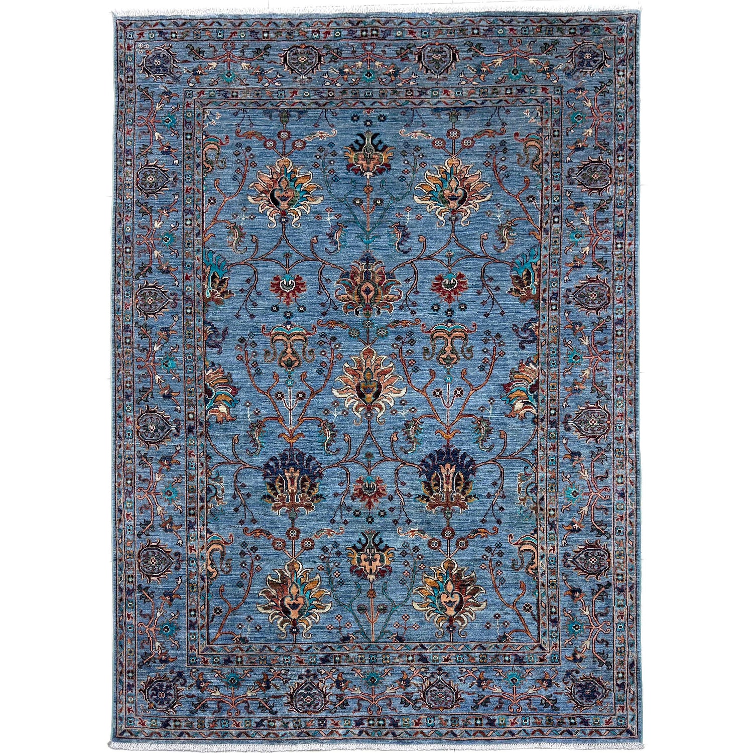 Blue Color Sultani Rug 5' 8" x 7' 9" ft / 173 x 237 cm - No. G39621