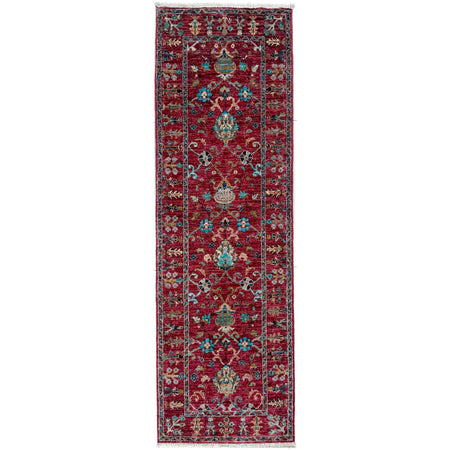 Red Color Sultani Rug Runner 2' 0" x 5' 10" ft / 61 x 178 cm - No. G39625