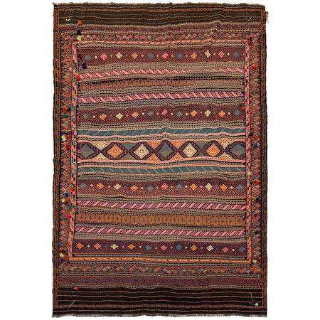 Afghan Laghari Kilim 5' 3" x 7' 9" ft / 160 x 236 cm - No. P25337