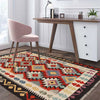 Handmade Afghan Vegetable Kilim 3' 4" x 4' 9" ft / 101 x 144 cm - No. P26331