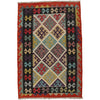 Handmade Turkish Design Wool Kilim 3' 4" x 5' 1" ft / 102 x 156 cm - No. P26337