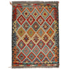 Hand Knotted Afghan Style Kilim 3' 4" x 4' 9" ft / 102 x 145 cm - No. P26395A