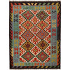 Hand Knotted Afghan Style Kilim 4' 9" x 6' 3" ft / 144 x 190 cm - No. P26464