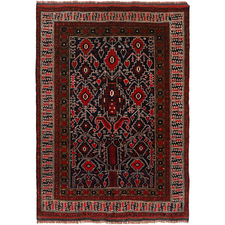 Traditional Baloch Rug 4' 0" x 5' 9" ft / 123 x 174 cm - No. P26494