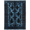 Hand Knotted Overdye Wool Rug 4' 2" x 6' 2" ft / 126 x 188 cm - No. P26498