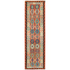 Hand Knotted Afghan Style Kilim Runner 2' 9" x 9' 9" ft / 84 x297 cm - No. P26599