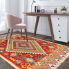 Hand Knotted Afghan Style Kilim 4' 0" x 6' 0" ft / 121 x 183 cm - No. P26604