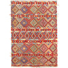 Colorful Flat-Weave Wool Kilim 5' 9" x 8' 5" ft / 176 x 257 cm - No. P26788