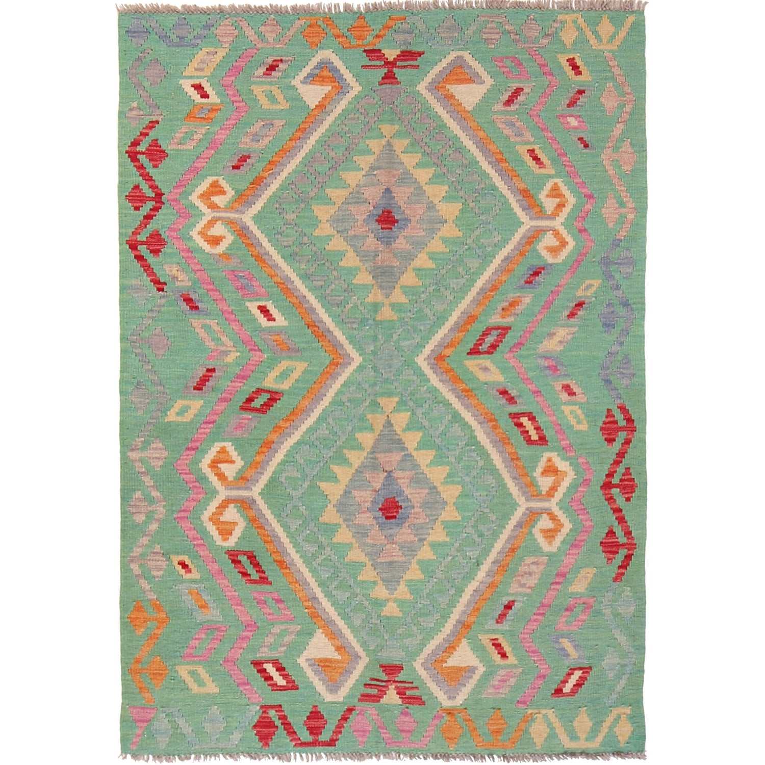 Handmade Kilim, Afghan online kilim Rug, Modern Kilim Turkish Floral Kilim 3x6 Rug, Bedroom Rug Area Rug Wool Kilim Rug FREE SHIPPING! 171 x 102 cm