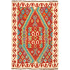 Hand Knotted Afghan Style Kilim 3' 3" x 4' 10" ft / 100 x 148 cm - No. P26918