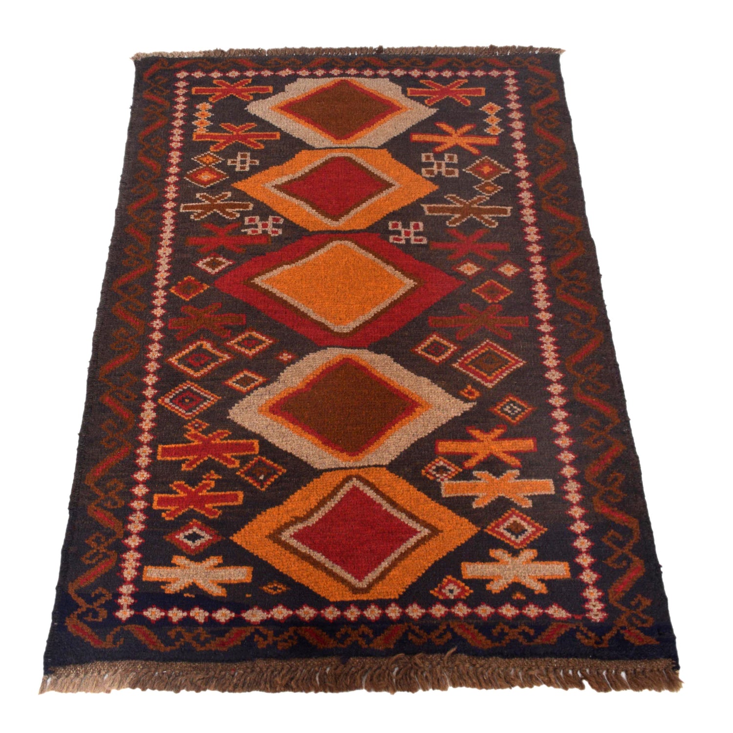 Multi Color Baluchi Rug 2' 8" x 4' 2" ft / 82 x 126 cm - No. P29277
