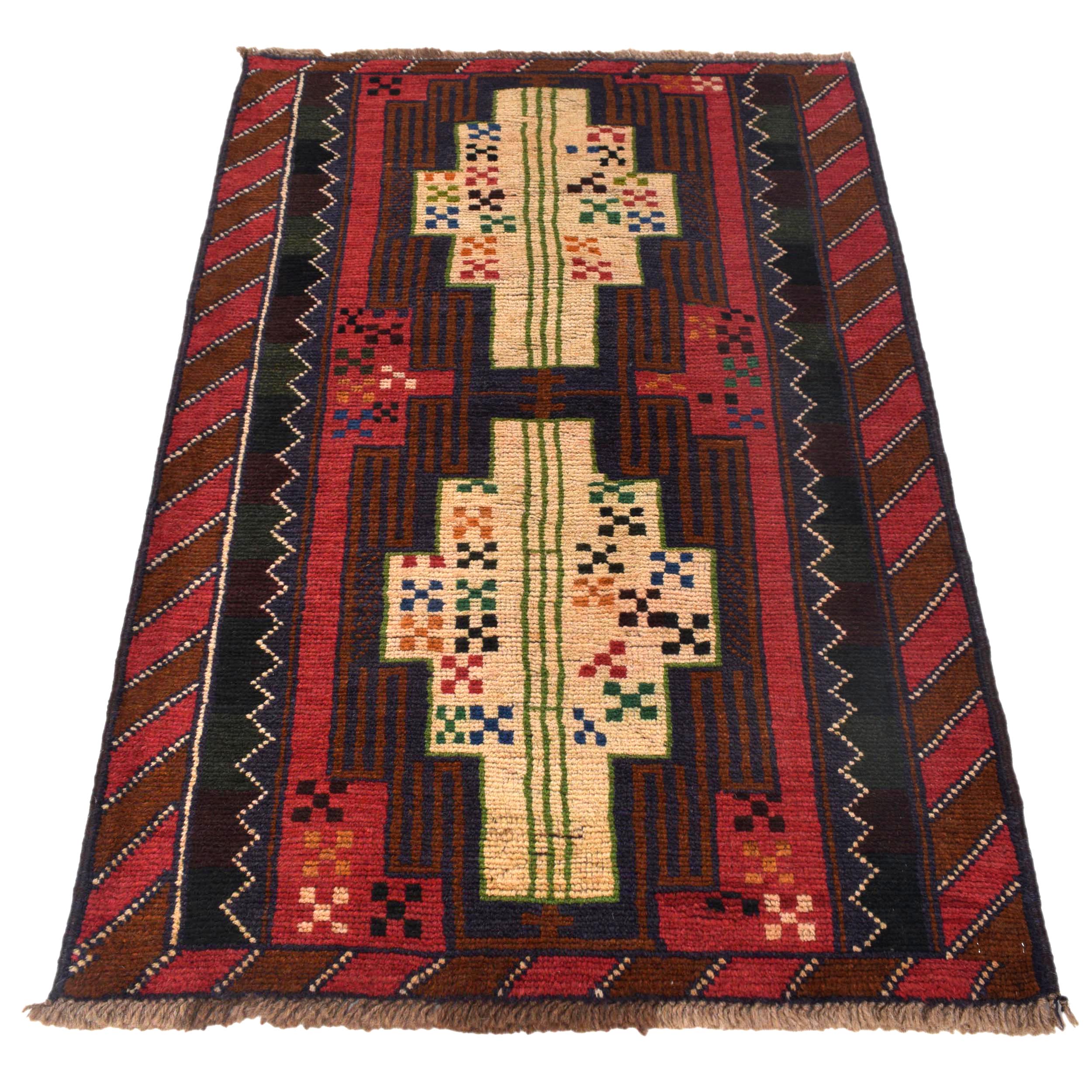 Tribal Baloch Rug 3' 0" x 4' 8" ft / 91 x 142 cm - No. P29300