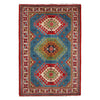 Handmade Kazak Area Rug 3' 3" x 4' 8" ft / 98 x 142 cm - No. P34045