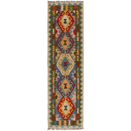 Handmade Vegetable Kilim Runner 1' 8" x 6' 6" ft / 52 x 198 cm - No. P34271
